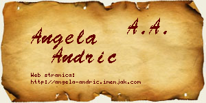 Angela Andrić vizit kartica